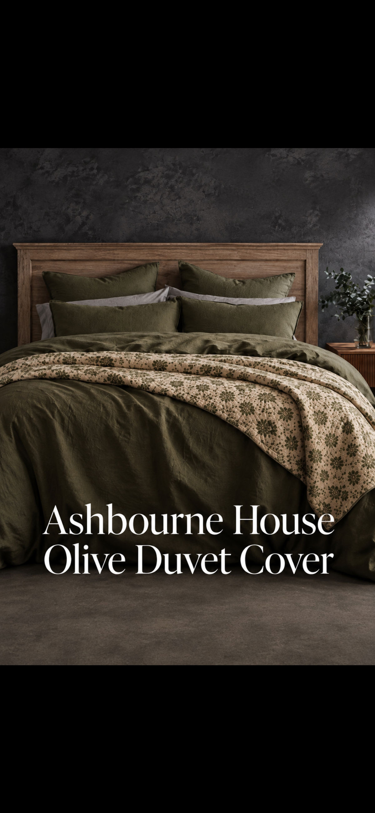 Ashbourne House Olive Duvet Cover