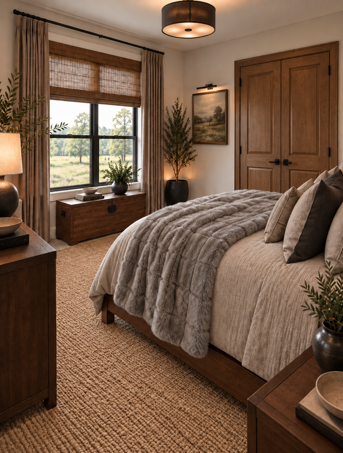 Winter Mist Farmhouse Blanket