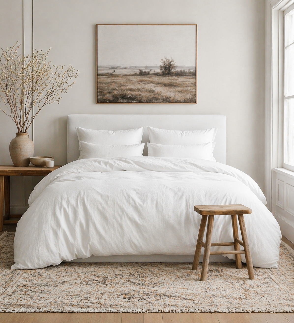 Featherfield White 400TC – 100% Egyptian Cotton – White