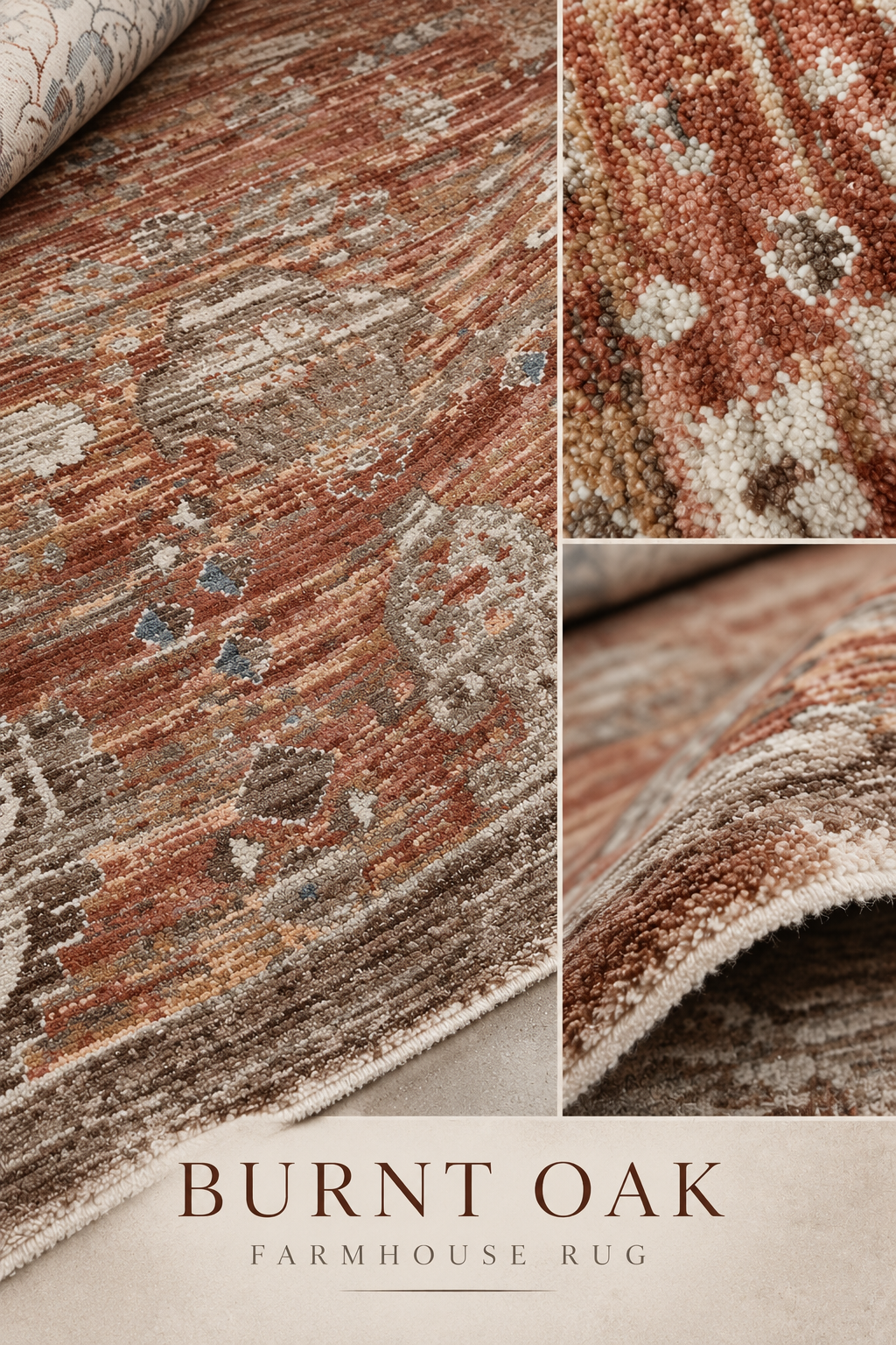Burnt Oak Farmhouse Rug