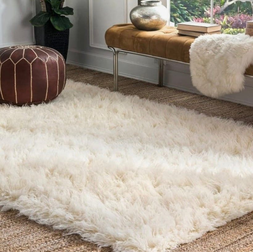 Flokati 100% Wool Rug ( Super Thick)