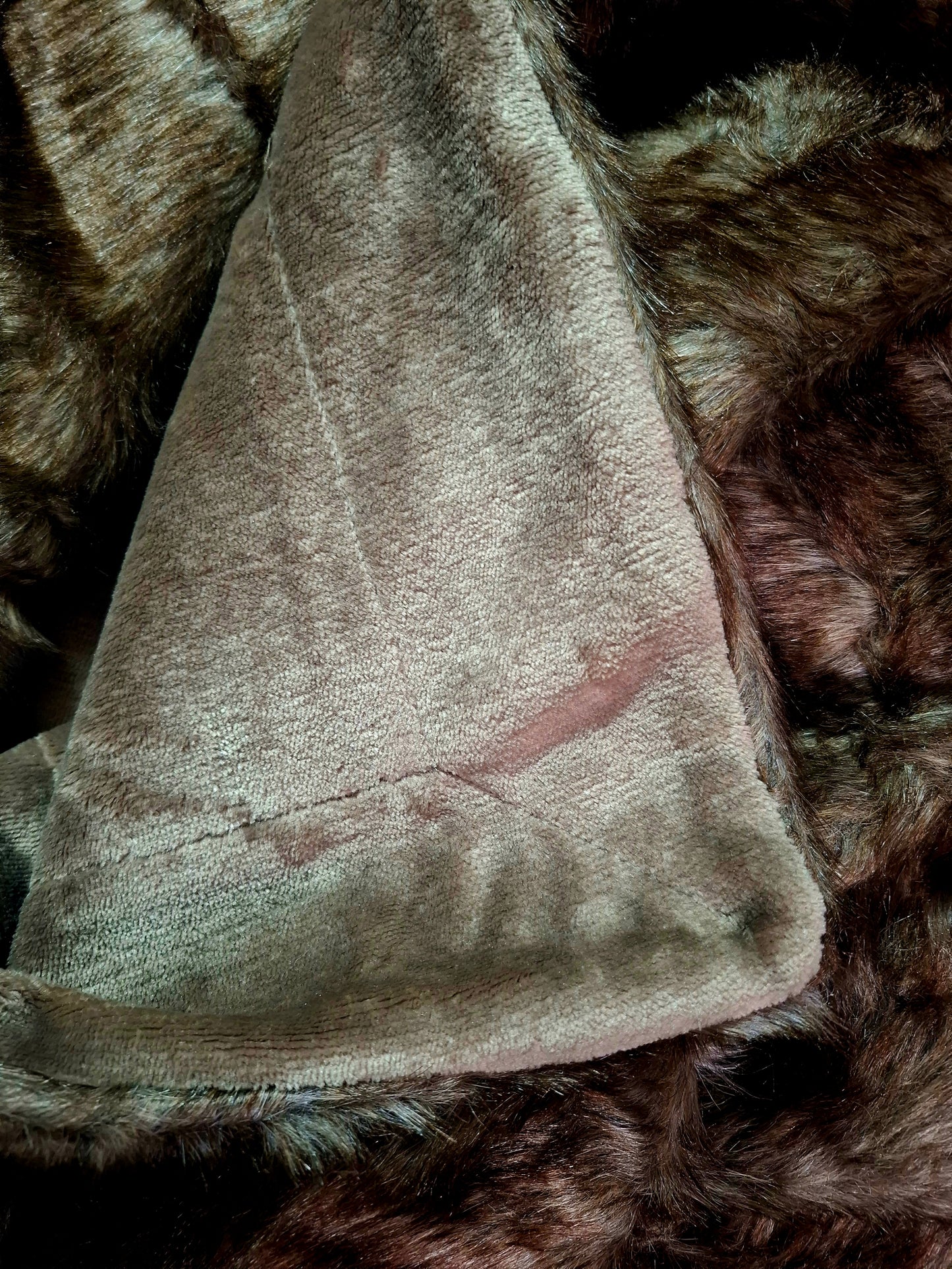 Premium Mocha Luxe Fur Blanket Throw
