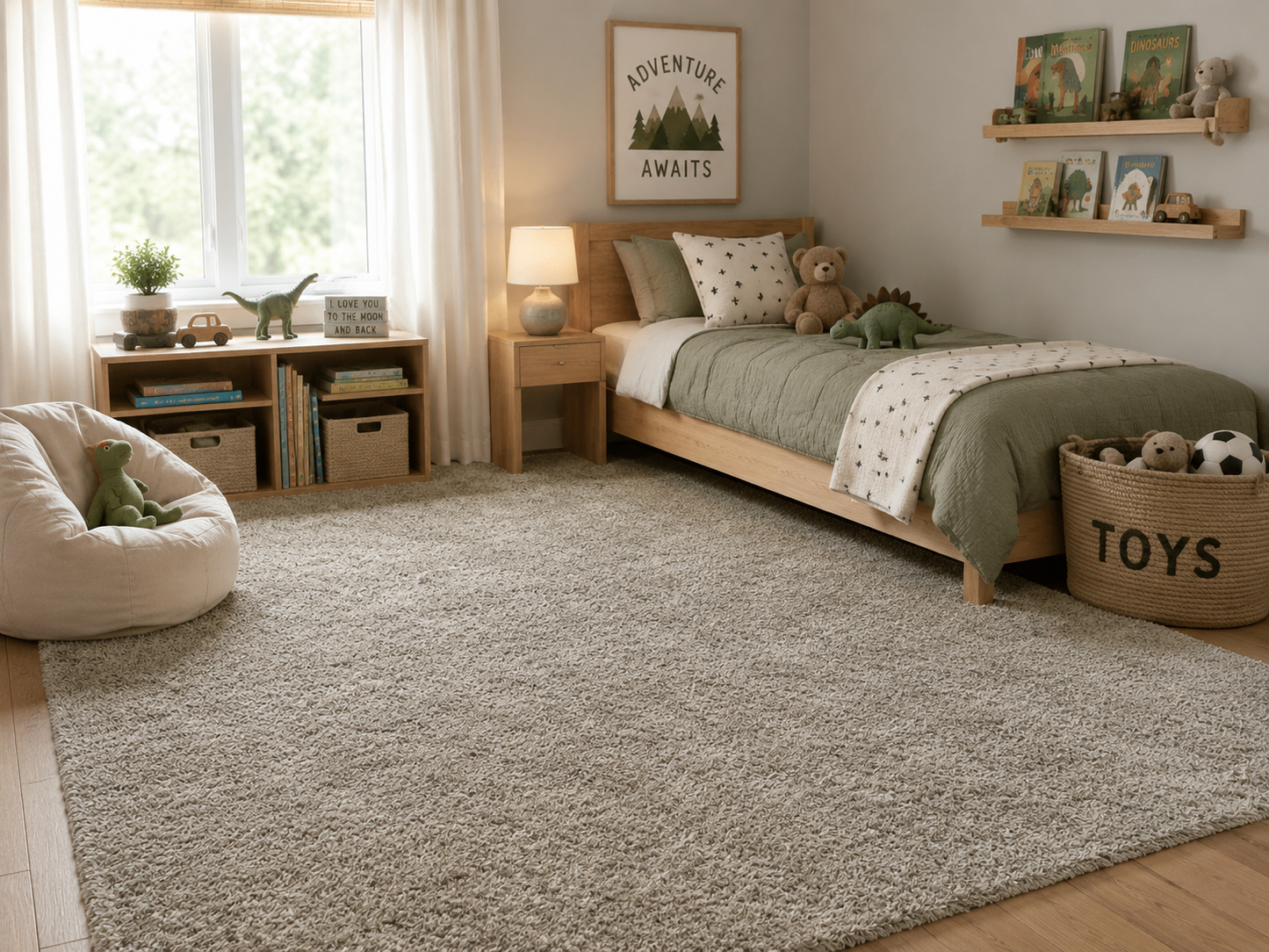 Sandstone Shaggy Rug