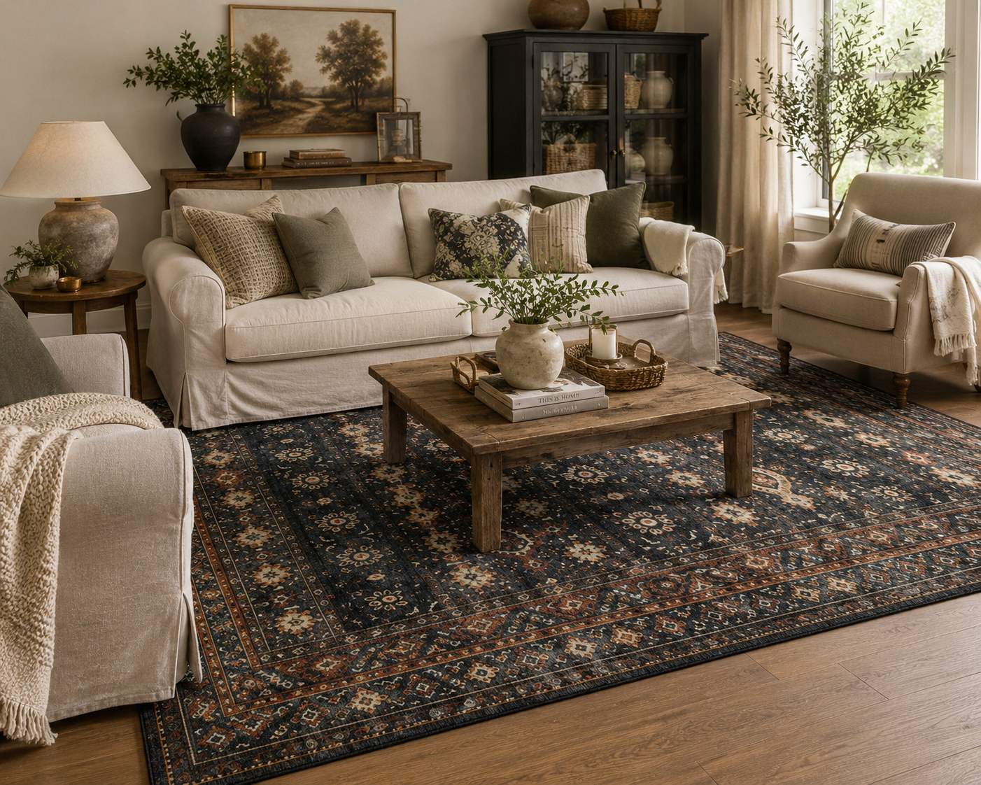Old Mill Charcoal Rug