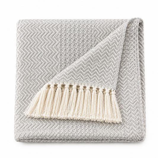 Morning Mist Cotton Throw