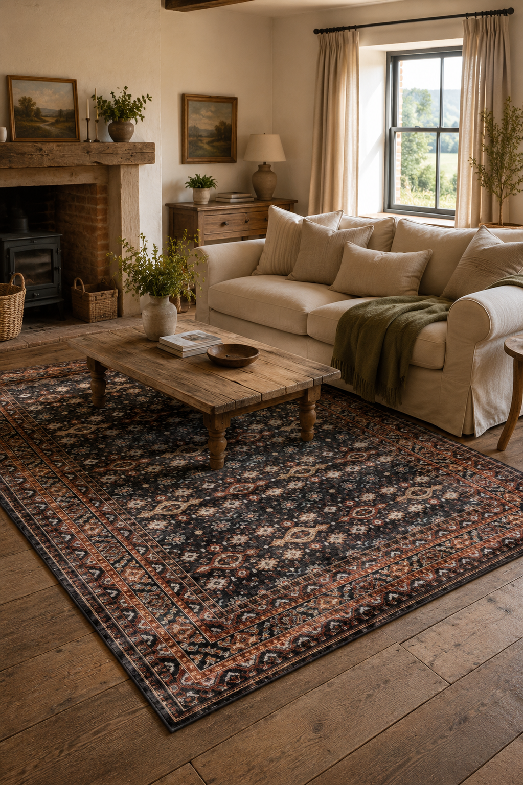 Old Mill Charcoal Rug