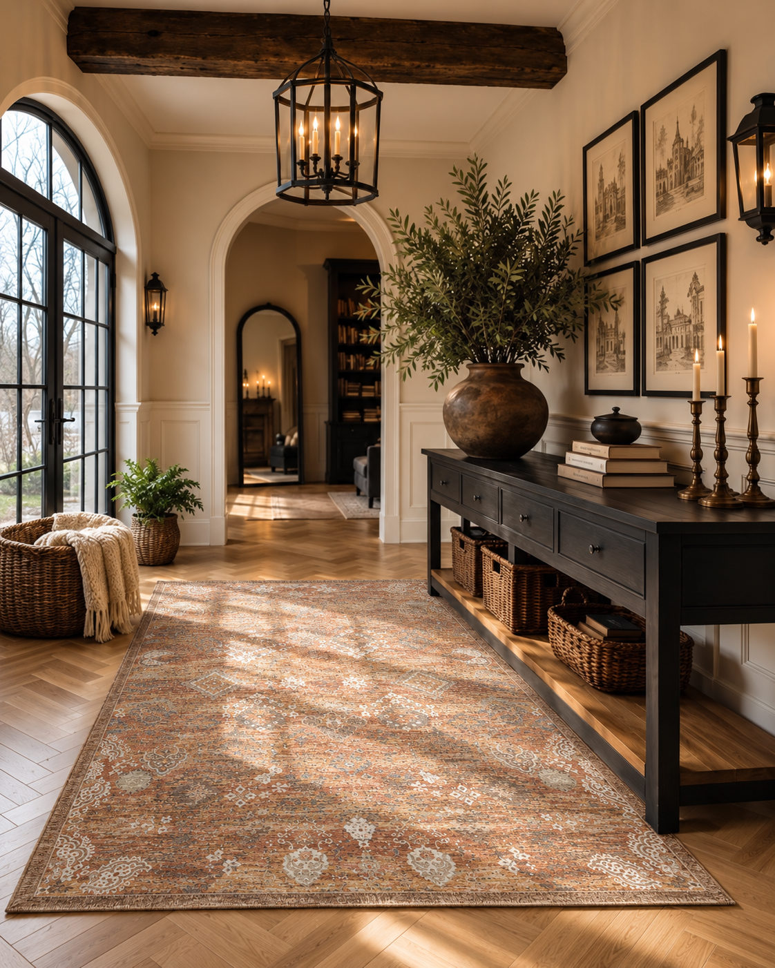 Burnt Oak Farmhouse Rug