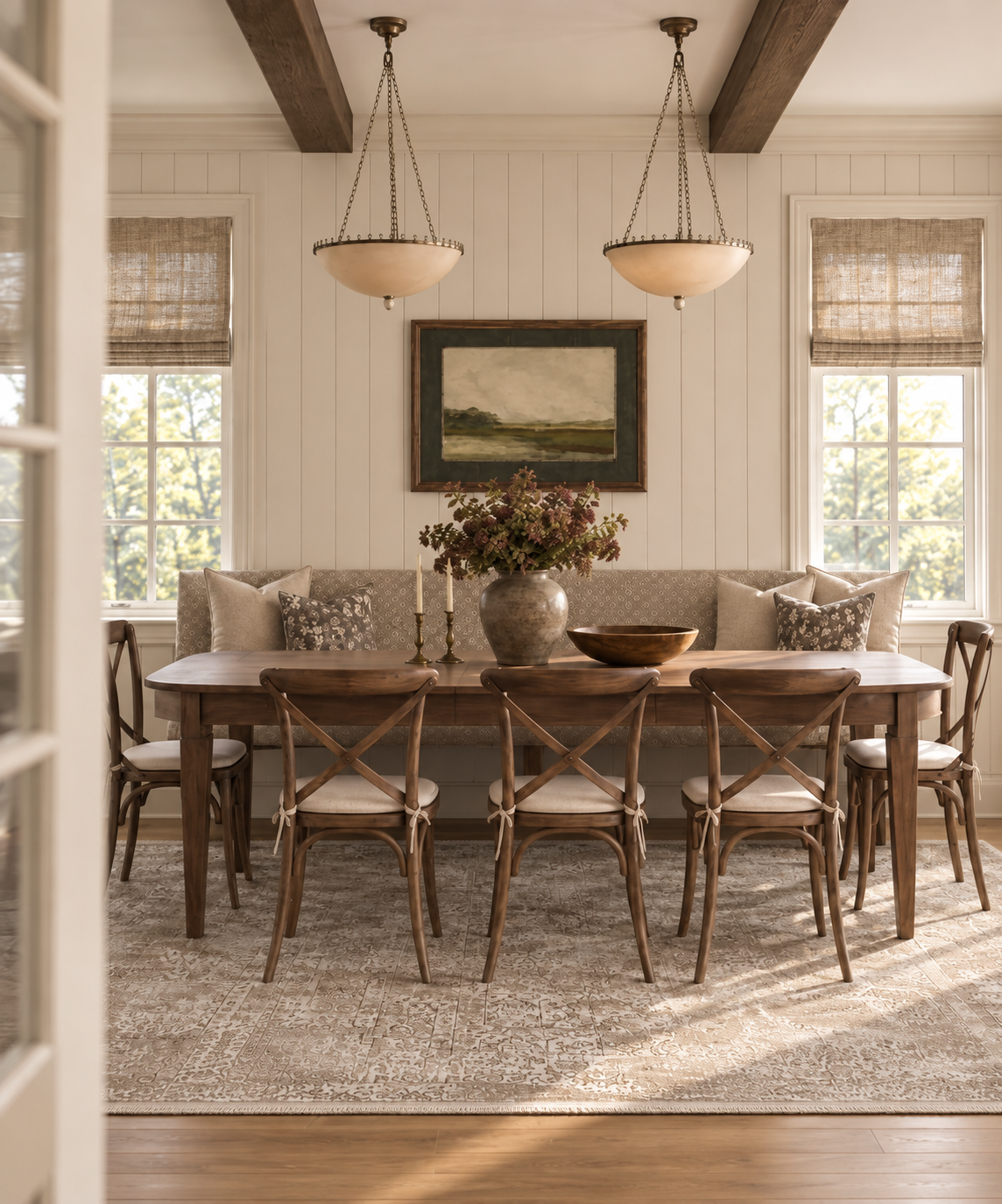 Country Linen Farmhouse rug