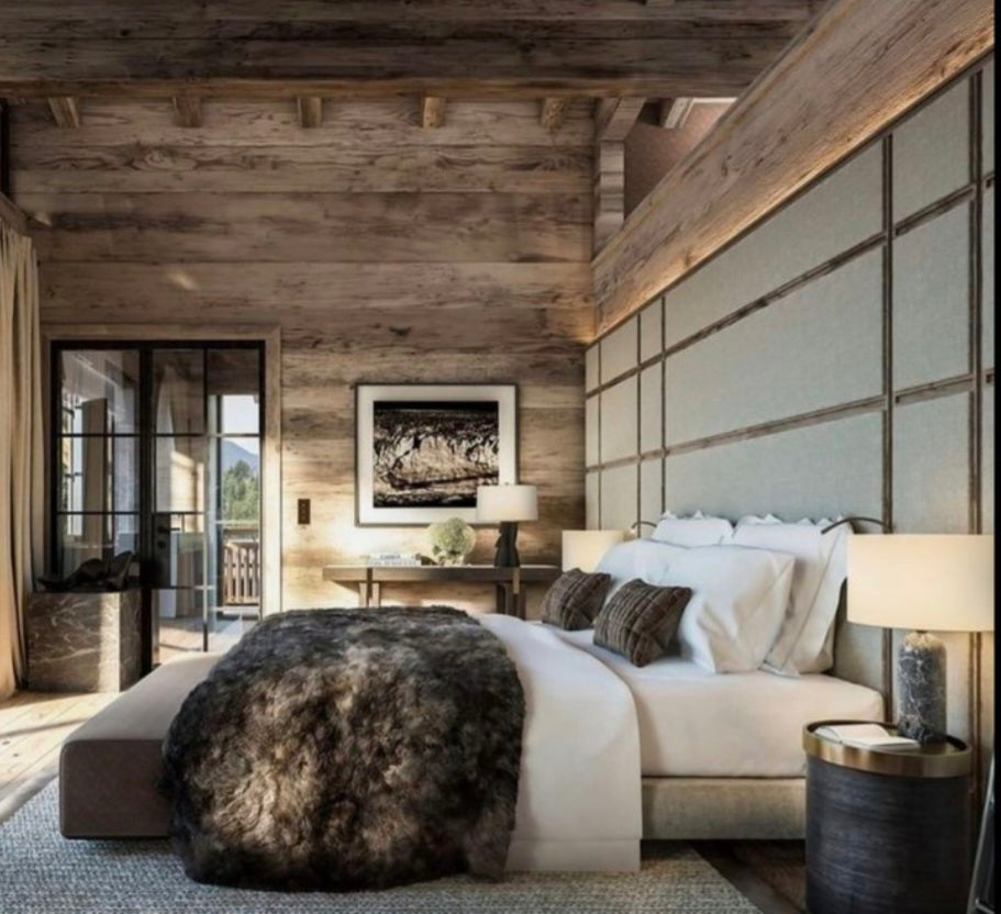 Premium Mocha Luxe Fur Blanket Throw