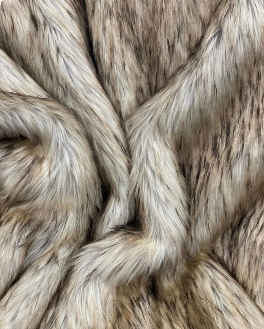Neutral Luxe Fur Blanket Throw
