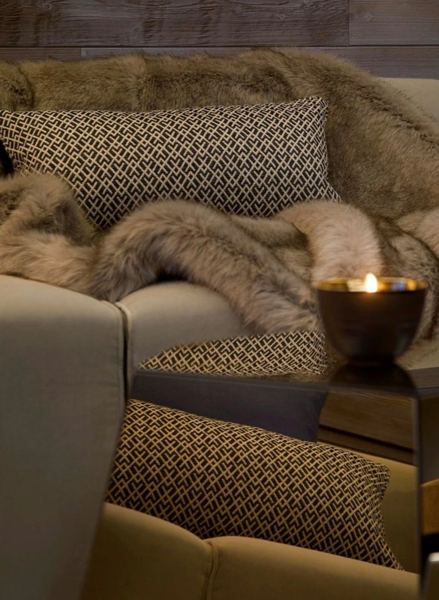 Neutral Luxe Fur Blanket Throw